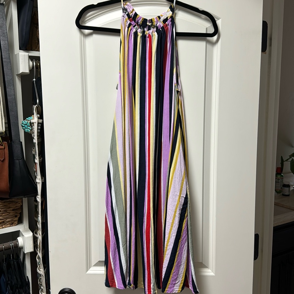 Striped halter dress
